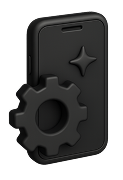 Speaker with cog icon