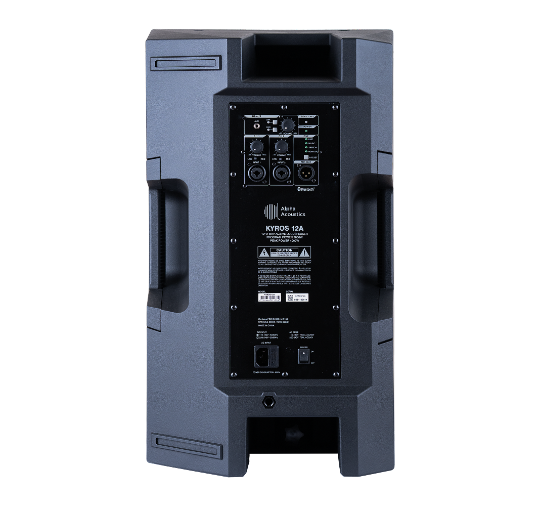 KYROS 12A rear panel